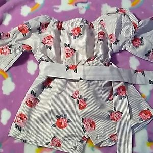 18-24 month floral jumper with waist tie